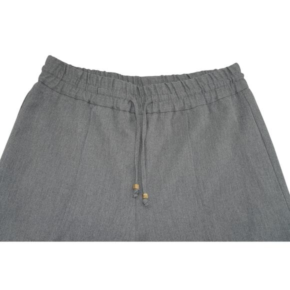 Zara Gray Wide Leg Drawstring Pants Women’s Medium Straight Relaxed Fit - Picture 2 of 5